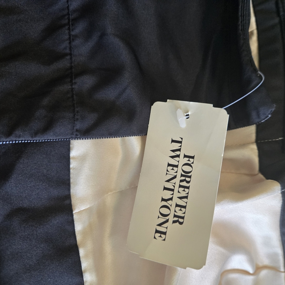 Forever 21 HI LO/HA Cream & Black Elegant Strapless Dress, NWT, Size S - Picture 10 of 11